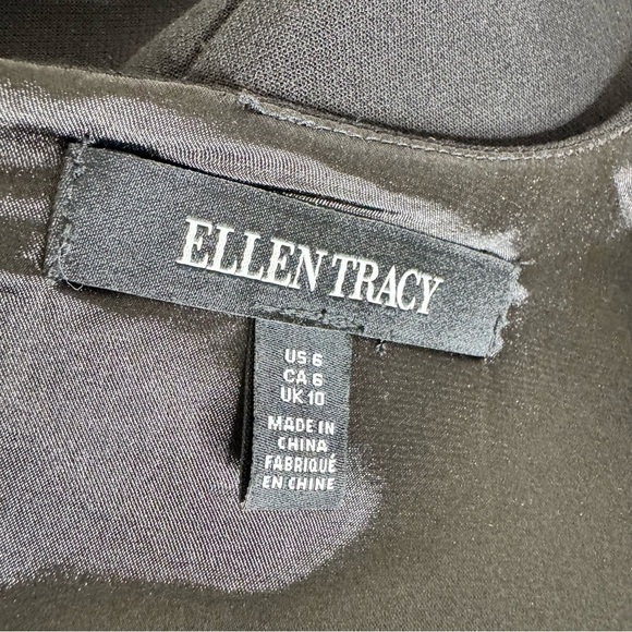 Ellen Tracy Blooms Multi Floral Sleeveless Dress Black Size 6 - Picture 9 of 11